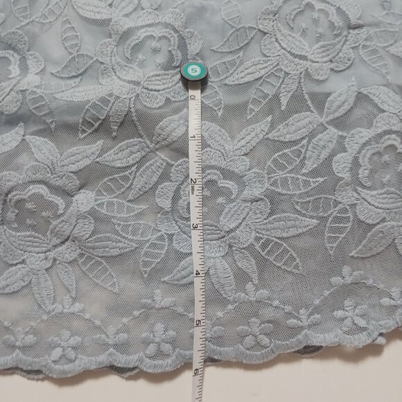 Sundance Dusty Blue Lace Overlay Dress Sz 10 Love Always - Picture 10 of 13